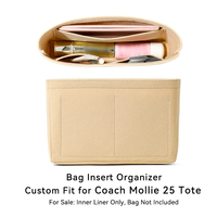 Bolsa de Cosméticos Multifuncional para Mujer, Inserto de Tela de Fieltro, Bolso Multifuncional, Organizador con Múltiples Bolsillos, Bolsa de Viaje para Accesorios