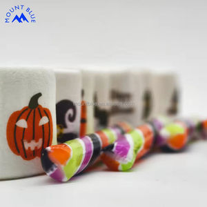 Barra de Chocolate Caliente de Halloween con Diseño de Calabaza y Bastón de Caramelo, Sabor a Malvavisco, Personalizable, Precio de Fábrica - Product Image 2
