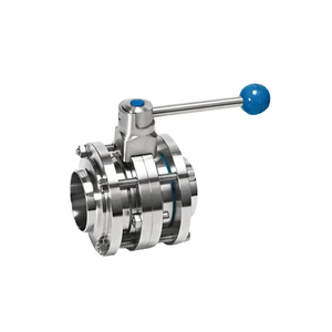 SS304/SS316L giả mạo sữa bướm van SMS loại thực phẩm cấp bướm van màu xanh kéo đa vị trí xử lý DN10-DN250 - Product Image 3