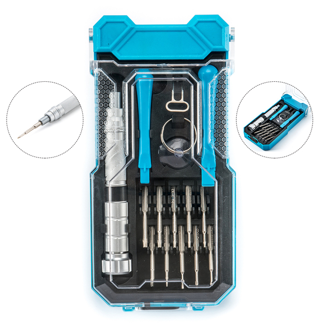 Custom 15pcs Household Watch Computer Mobile Cell Phone Mini Precision Screwdriver Bit Set Cell Phone Repair Tool Kit