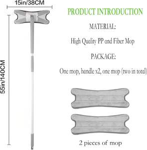 ไม้ถูพื้นแบบเปียกและแห้ง ไม่ต้องใช้น้ำล้างมือ สำหรับใช้ในบ้าน แบบหมุนได้ ดูดซับน้ำได้ดี รุ่นยอดนิยมบนอินเทอร์เน็ต - Product Image 2