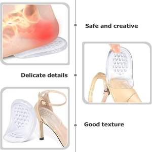 4 Pcs Coussinets de talon en gel pour le sport Support en <span class=keywords><strong>silicone</strong></span> confortable pour la fasciite plantaire Éperon osseux <span class=keywords><strong>Tendinite</strong></span> d'Achille Talon arrière lavable - Product Image 3