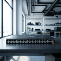Switch Jaringan Baru JL728A Seri 6200F 48-Port 176Gbps PoE 4SFP+ 740W SNMP QoS