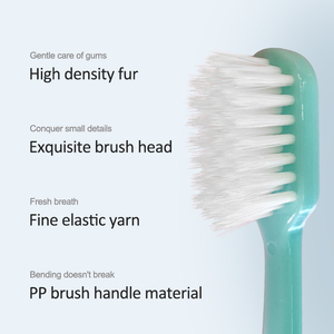 Cepillo dental manual para adultos, cepillo de dientes de plástico con logotipo personalizado, precio barato, 4 unidades - Product Image 4