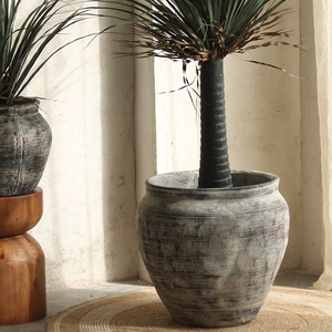 <span class=keywords><strong>Pot</strong></span> de fleurs décoratif de jardin <span class=keywords><strong>en</strong></span> <span class=keywords><strong>terre</strong></span> <span class=keywords><strong>cuite</strong></span>, pots <span class=keywords><strong>en</strong></span> céramique noirs de grande taille de style nordique - Product Image 4