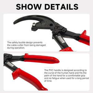 Ciseaux à dénuder en cuivre en aluminium Outil de coupe manuel Coupe-fil à cliquet en cuivre pour câbles. - Product Image 5