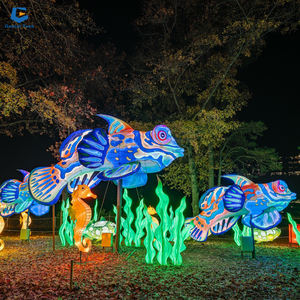 FL-45 decoração ao ar livre seda peixe lanterna festival animal - Product Image 1