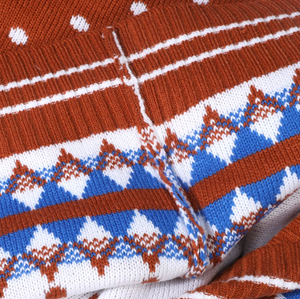 Một Mù<span class=keywords><strong>a</strong></span> Thu Và Mù<span class=keywords><strong>a</strong></span> Đông Phong Cách Phổ Biến Kim Cương Hoa Màu Đỏ Và Trắng Polka Dot Jacquard Dệt Kim Áo Len Cho Nam Giới - Product Image 4