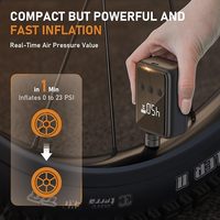 Newest 150PSI Pocket Electric Bike Tire Inflator Mini Air Compressor USB Rechargeable Digital Monitor Quick Pump for Bike Ride
