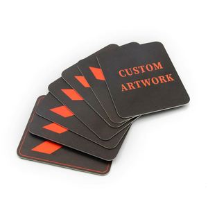 Sous-verres en bois personnalisés avec logo, cadeau de cuisine, impression couleur, 10 cm, 4 pouces, sous-verres ronds pour boissons, sur mesure - Product Image 6