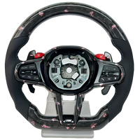 Volant sport en cuir et fibre de carbone avec fonction chauffante pour BMW Série 6, Série 2, M1, M2 – Remplacement des boutons – Vente en gros usine