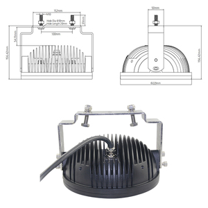 7Inch 140 Wát Overhead Crane Ánh Sáng Red Zone Nơi Làm Việc An Toàn Overhead Crane An Toàn Cảnh Báo Ánh Sáng - Product Image 2