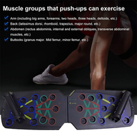 Planche de push-up solide équipement d'entraînement à domicile amélioration des muscles abdominaux multifonctionnelle entraînement musculaire planche de push-up pliante