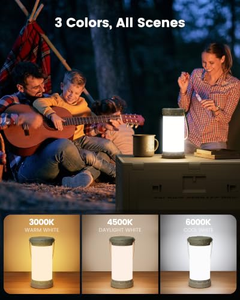 Lanterne de camping ultra-lumineuse à 135 LED, 1500LM, 200H, 5000mAh, 3 couleurs, lampe de camping d'urgence pour la randonnée - Product Image 3