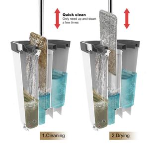 Cleaning Wash Flat <b>Mop</b> and Bucket Set Squeeze <b>Mop</b> Bucket for Flooring Cleaning - Product Image 2