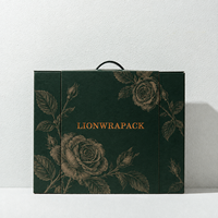 Boîte cadeau pliable personnalisée Lionwrapack avec fermeture magnétique, boîte d'emballage en papier artisanal, boîte pour chaussures et vêtements