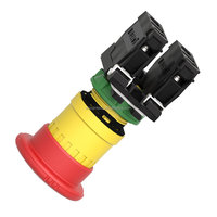 Schnei der Botón pulsador de parada de emergencia original Botón de apagado de emergencia Harmony XB5 1NC + 1NO Liberación rotativa XB5AS8445