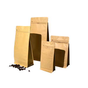 <span class=keywords><strong>ถุง</strong></span>อาหารกระดาษคราฟท์แบบยืนได้พร้อมตัวล็อคซิปและซีลกันน้ำขนาด15X22 + 4ของ HYB - Product Image 1