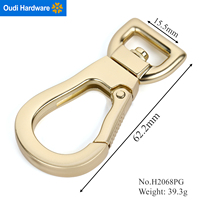Mousquetons pivotants en alliage de zinc pour colliers de chien et de chat, fermoirs spéciaux pour sacs et accessoires