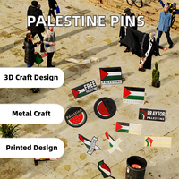 Badges en métal 3D personnalisés en gros, épingles de broche de qualité supérieure avec le nouveau drapeau de la Palestine, décoration de vêtements pour le Nouvel An chinois, bijoux KingTai