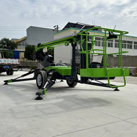 MORN élévateur automoteur remorquable pour homme monté sur remorque 10m 12m 14m 16m 18m élévateur à flèche nacelle élévatrice hydraulique nouvelles ventes d'occasion