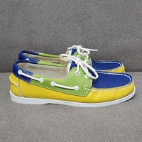 Mocassins de marche décontractés pour hommes en cuir de vache souple, à lacets, plateforme, respirants, confortables, tendance, colorés