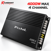 Amplificateur de puissance audio pour voiture 4000W 4 canaux classe AB, haute puissance 12V, amplificateur de voiture pontable pour système audio de haut-parleurs