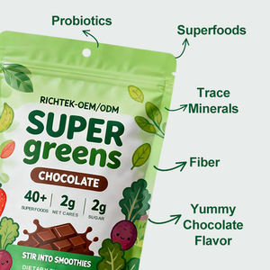 סופרפוד ירוק אבקה עם multitamin multitamin מינרליים משקה אנרגיה חלאל תומך בקרת משקל מוריד קורטיזול - Product Image 3