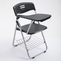 Chaise d'étude moderne en plastique robuste et de haute qualité avec grand tableau d'écriture pour l'école et le bureau à domicile