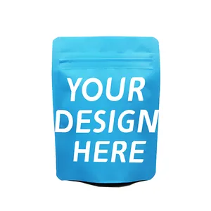 Digital Color Matte Zip Heat Seal Thick Ziplock Stand Up Resealable Logo Printed Design Zipper Custom Mylar Bags