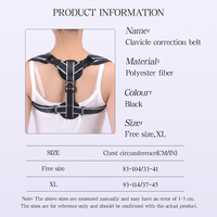Correcteur de posture portable pour adulte avec bretelles respirantes et réglables, soutien dorsal efficace pour corriger la posture courbée