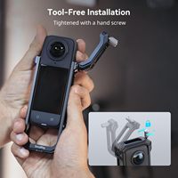   Cage pour Insta360 X4, Étui de protection en aluminium pour Insta360 X4 avec cache-objectif en silicone - 4278