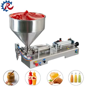 Ruiya Semi-Automatische Ijs Water Vloeibare Honing Sap Saus Frisdrank Tomatenpuree Vulmachine