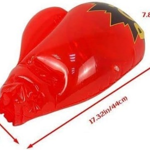 PVC Inflatable Boxing Gloves 44*31*20 CM <b>Red</b> Color with Hand <b>Pump</b> for Kids and Adults Training and Workouts Exercise - Product Image 2