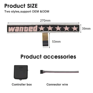 مبيعات مباشرة ليد ملصقات مضيئة للسيارة مطلوبة خمس-مدببة ستار ال ضوء بارد ملصقات سيارة نافذة السيارة زخرفة مضيئة - Product Image 5