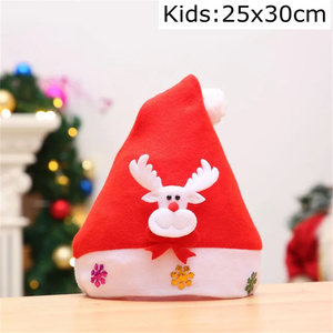 2025 Nouvel An Décorations de Noël Personnalisées Bonnets en Peluche d'Hiver Chauds Adultes Enfants Fête à Domicile Cadeau du Père Noël - Product Image 6