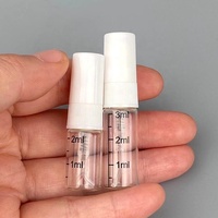 Flacon testeur de parfum en verre cylindrique personnalisé avec pompe pulvérisatrice graduée pour huiles essentielles, cosmétiques, soins de la peau, sérum 2ml 3ml 5ml