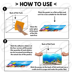 Verschiedene Größen <span class=keywords><strong>Aquarium</strong></span> Hintergrund <span class=keywords><strong>Poster</strong></span> Doppelseiten <span class=keywords><strong>Aquarium</strong></span> Hintergrund Dekoration Papier - Product Image 6