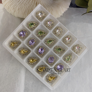 เครื่องทำเล็บพลอยเทียมคริสตัลขนาด20ตารางแบบทำมือสำหรับสปาความงาม - Product Image 6