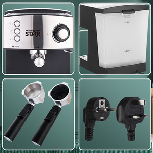Machine à expresso Winning Star 15 bars semi-automatique en acier inoxydable avec réservoir d'eau de 1,8 L pour usage domestique - Product Image 3