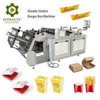 Machine de formage de barquettes et boîtes alimentaires en papier à double station pour hot-dogs, frites, snacks, pâtisseries, traiteur et burgers