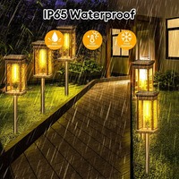Lumières de voie solaires Lampe de jardin de voie solaire extérieure Lampes de paysage étanches Allée Allée Pelouse Patio Décor de jardin