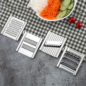 Vente en gros DD1129 Coupe-légumes multifonctionnel remplaçable à 3 lames, râpe à fromage, trancheuse à citron en acier inoxydable - Product Image 2