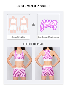 顶级品质新款啦啦队舞蹈练习穿蓝色啦啦队女孩服装 - Product Image 2