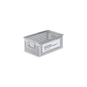 Boîte de rangement en métal perforé Fami 450x300x200 mm avec poignées galvanisées, capacité 27 L - Product Image 3