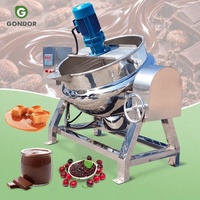 Marmite électrique de table 200 litres pour cuisson vapeur de fruits, réglable avec agitation et mélangeur