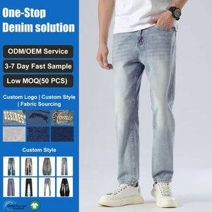 Jeans <span class=keywords><strong>de</strong></span> Mezclilla Azul para Hombre con Muchos Bolsillos, Estilo Retro, Lavado Claro, Detalles Desgastados, Cómodos, para Ocio al Aire Libre, Pantalones <span class=keywords><strong>de</strong></span> Moda - Product Image 1