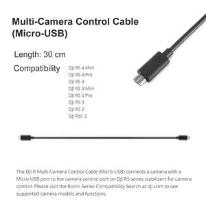 สายควบคุมกล้องหลายตัว DJI RS USB/USC/HDMI/RSS-P สำหรับ DJI RS <span class=keywords><strong>4</strong></span>/ Mini <span class=keywords><strong>4</strong></span>/ RS <span class=keywords><strong>3</strong></span>/ RS 2 ตัวกันสั่น กล้อง Sony <span class=keywords><strong>Panasonic</strong></span> Fujifilm - Product Image 3