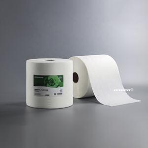 Rollo perforado grande personalizado de fábrica, toallas de limpieza industriales Spunlace no tejidas, limpiaparabrisas resistente ecológico para taller - Product Image 1