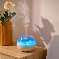 Diffuseur d'arômes d'huiles essentielles de luxe à ultrasons Diffuseur d'humidificateur de fleurs préservées pour la maison